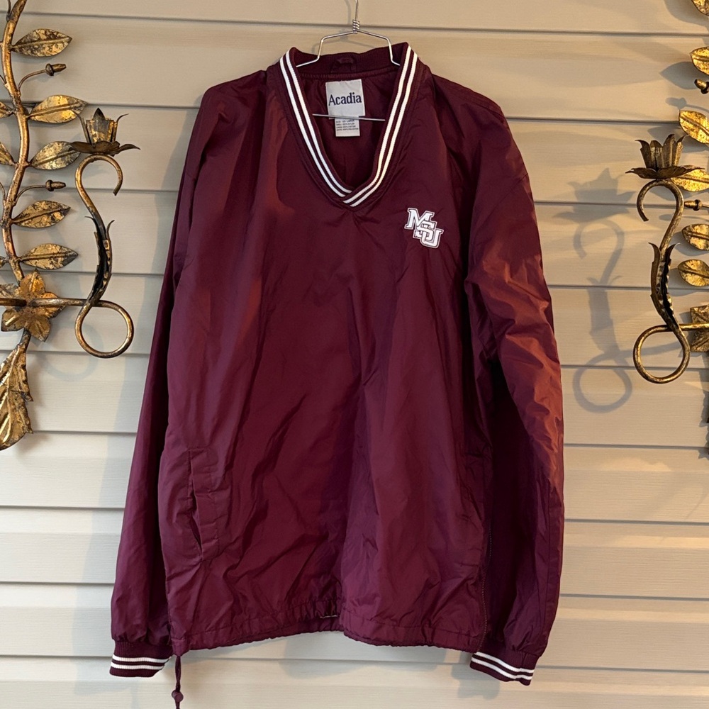 Arcadia Maroon Pullover with White Trim